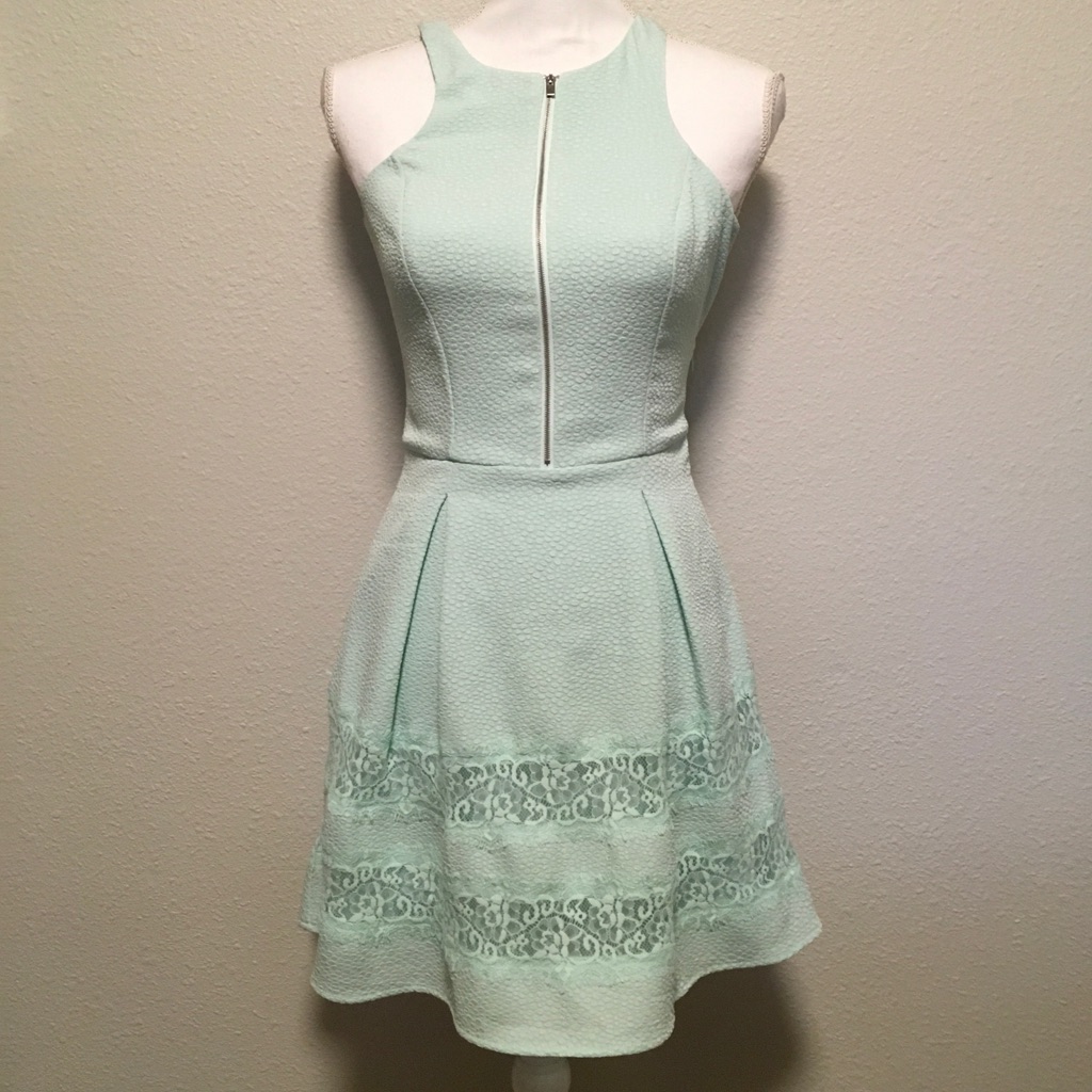Express Fit & Fit Flare Lace Skater Dress